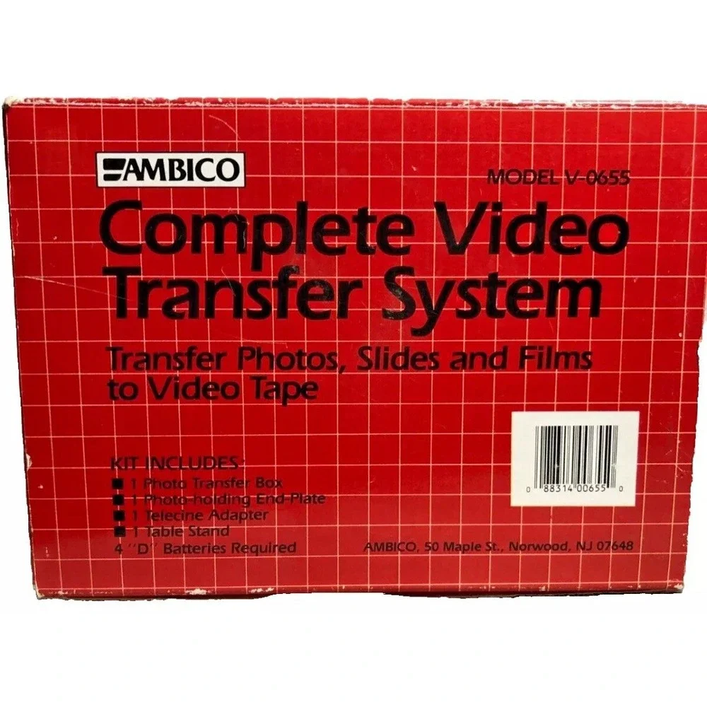 NEW Old Stock AMBICO V-0655 Complete Video Transfer System Slide/Photo To Video